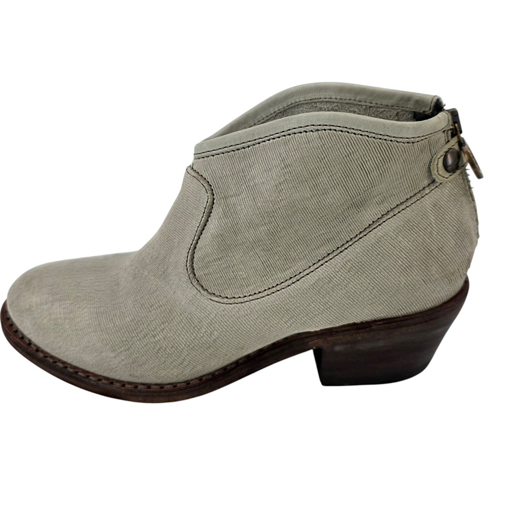 Fiorentini + Baker Womens 36 Cream Textured Leather Ankle Boots - Picture 5 of 15